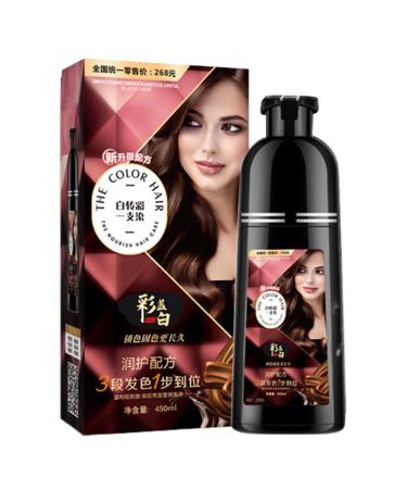 Esncddym Shampoo for hair dye shampoo for natural hair dye | 450ml natural shampoo that dyes your hair with a rich lather long-lasting conditioning shampoo