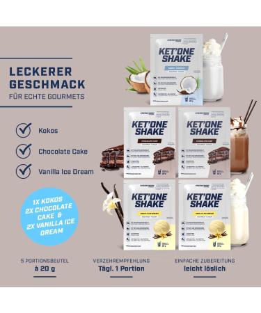 Energybody Ket'one Keto Shake 5x20g - Protein Powder for Ketogenic Diet with MCT & Whey Isolate - High in Essential Amino Acids & BCAAs - Buy Online on GoSupps.com
