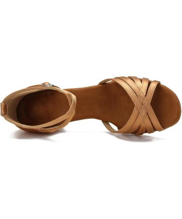 Yokala Women's Tan Open Toe Heels - 1.5 Inch | Stylish & Comfortable - Buy Online on GoSupps.com