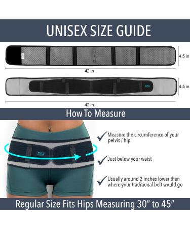 Sacroiliac Hip Belt for Men & Women - Sciatica & Lower Back Pain Relief - Diamond Back Brace for SI Joint Support, Nerve Compression & Stability - Anti-Slip Regular Size (Fits Hip Size) - Buy Online on GoSupps.com