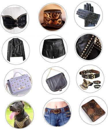 Lurrose 60 pcs Durable Leather Practical Bags Rivets DIY Chic Luggage Re Studs Craft Bag Clothes Crafts - Buy Online on GoSupps.com
