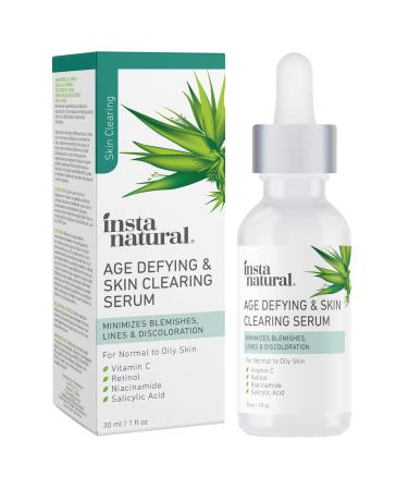 InstaNatural Age-Defying & Skin Clearing Serum Anti-Aging 1 fl oz (30 ml)