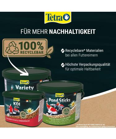 Tetra Pond Multi Mix - Premium Fish Feed for All Pond Fish | 10L Bucket with Flake Sticks Gammarus Wafer - Buy Online on GoSupps.com