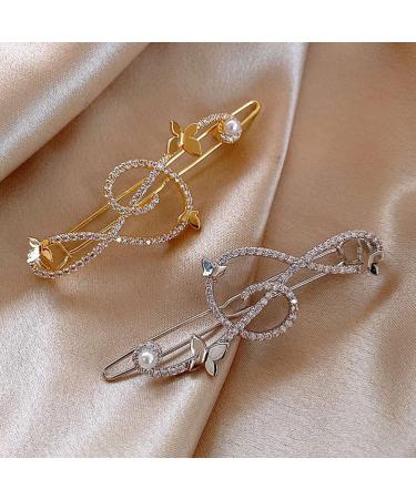 Lurrose 2pcs Rhinestone Music Hair Clips - Wedding & Party Hair Accessories for Photography & Birthday Celebrations - Buy Online on GoSupps.com