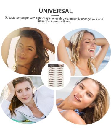 Beavorty 54 Sheets Waterproof Eyebrow Stickers Hairlike Eyebrows Brown Fake Eyebrow Stickers 3d Tool Make up - Buy Online on GoSupps.com