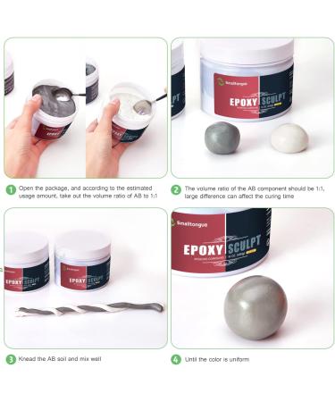 Smalltongue AB Epoxy Sculpt Clay 2lb - A & B Two Part Modeling Compound for Sculpture, Repair, and Fill Up - Natural Colors - Buy Online on GoSupps.com