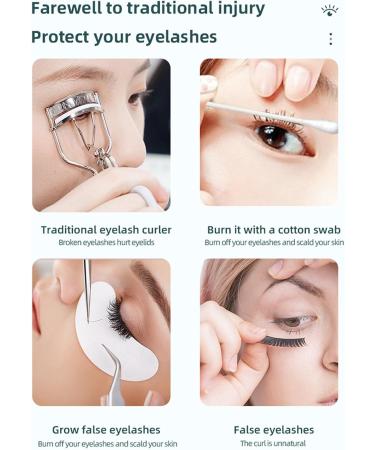 Electric Heated Eyelash Curler Hot Lash Professional Eyelash Tools Battery Powered Lash Lifter Rechargeable Clamp Suitable for All Types of Eyelashes - Buy Online on GoSupps.com
