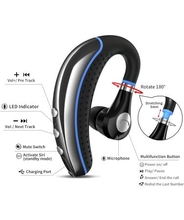 FIMITECH Bluetooth Headset V5.0 - Ultralight Hands-Free Earpiece for Business, Office, Driving & Sporting - Buy Online on GoSupps.com