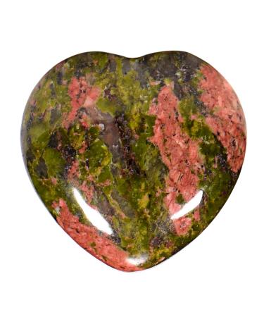 Morella gemstone heart lucky charm stone heart to take away 3 cm in velvet bag Unakit