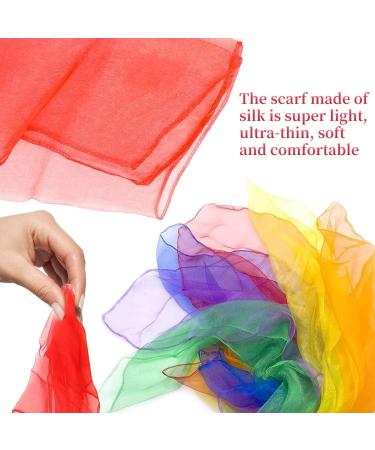 Buy Fukpo 6-Piece Chiffon Towel Set - Vibrant Performance Silk Scarves for Dance & Kids | International Shipping Available - Buy Online on GoSupps.com