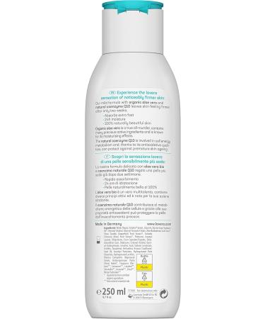 Lavera Sensitive Body Lotion 250ml - Organic Aloe Vera & Coenzyme Q10 - Improves Skin Elasticity - Natural Vegan Cosmetics - Buy Online on GoSupps.com