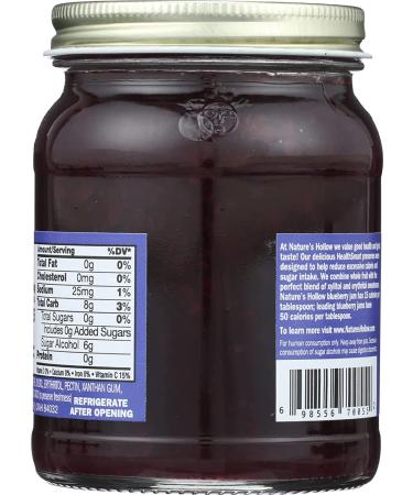 Nature's Hollow Sugar-Free Blueberry Jam Preserves - 10 Ounce | GMO-Free, Keto, Vegan, Gluten-Free - Buy Online on GoSupps.com