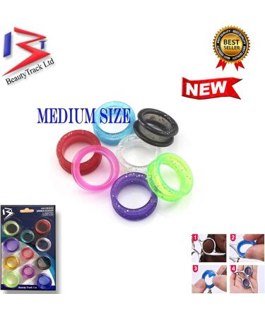 Hair Scissors Finger Ring Inserts for Hairdressing Barber Scissors Shears in Sparking Colours Scissor Ring Inserters - Finger Rings X 22 Pcs - Buy Online on GoSupps.com
