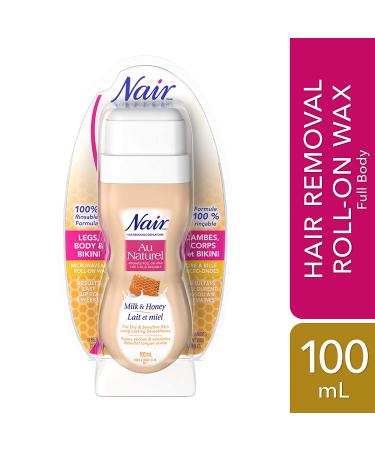 Nair Roll-On Milk and Honey Wax 3.4 oz - Smooth Hair Removal (Pack of 1) - Buy Online on GoSupps.com