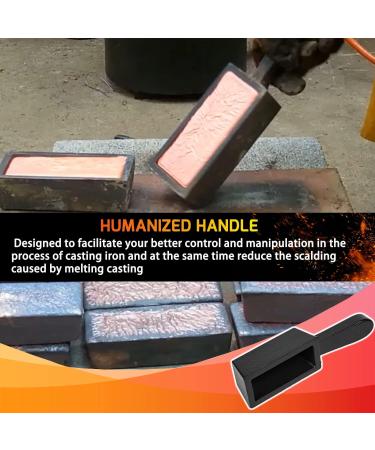 Bzsunway 25 oz Cast Iron Ingot Mold for Melting & Casting Gold, Silver, Aluminum, Copper, Brass - Buy Online on GoSupps.com