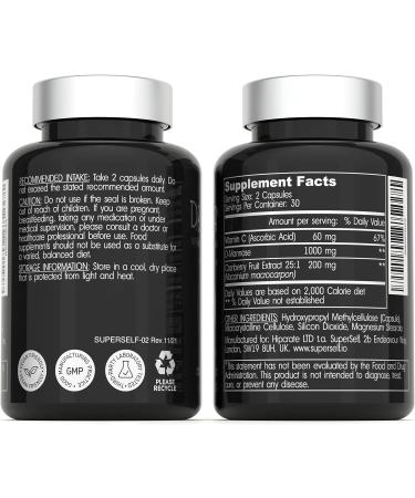 D-Mannose 1000mg Capsules with Cranberry Extract & Vitamin C - 60 Capsules for Urinary Tract Health - Fast-Acting UTI Support for Men & Women - Vegan & Non-GMO - Buy Online on GoSupps.com