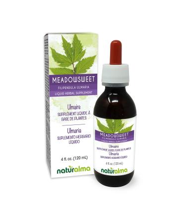 Naturalma Meadowsweet (Filipendula ulmaria or Spirea ulmaria) Flower Alcohol-Free Tincture - 4 fl oz Liquid Extract in Drops - Herbal Supplement - Vegan Alcohol-free 4 Fl Oz (Pack of 1)