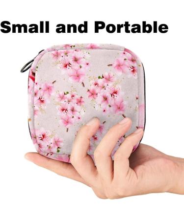 Muooum Menstrual Artery Bag - Pink Cherry Blossom Zipper Pouch for Tampons & Women s Essentials - Buy Online on GoSupps.com