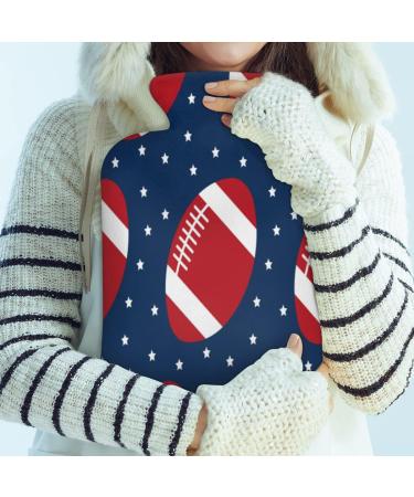 Football Heat Bottle with Fluffy Cover | 2L Hot Water Bottle for Cozy Nights & Pain Relief - Ideal for Back Neck & Shoulders - Buy Online on GoSupps.com