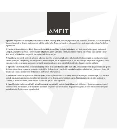 Amfit Nutrition Whey Protein Powder Strawberry Milkshake 2.27 kg - 75 Servings - Buy Online on GoSupps.com