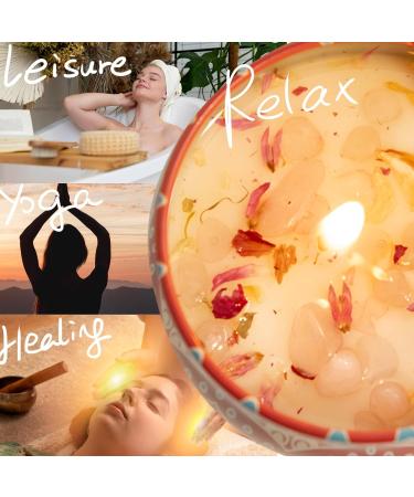 Luxury Scented Candles Gift Set for Women - 4 Natural Soy Wax Aromatherapy Candles with Crystals for Stress Relief & Relaxation - Perfect Birthday Gift for Yoga & Spa - Buy Online on GoSupps.com