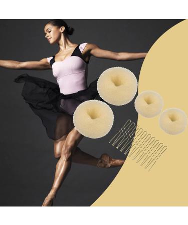 Blonde Hair Donut Bun Maker Set with Hair Pins - 4Pcs Doughnut Bun Ring Style | Hair Donut Blonde Accessories for Girls Kids - Buy Online on GoSupps.com