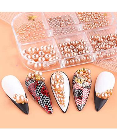 Bumdenuu 3Boxes Nail Art 3D Pearl Rhinestones Beads Mixed Charms Manicure Tips Accessories for Women Art Decorations - Buy Online on GoSupps.com
