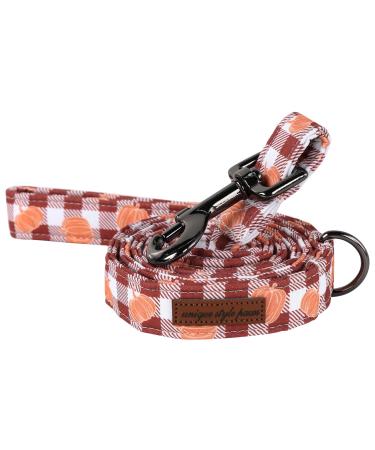 Unique Style Paws Halloween-Hundeleine checkered robust durable cotton training leash for small medium-sized and large dogs M leash pumpkin with brown grille