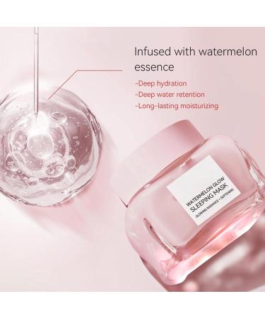 Watermelon Moisturizer Watermelon Sleeping Mask Lightweight Formula Daily Face Care Cream Hydrating Face Moisturizer Overnight Resurfacing Face Mask Anti-Aging Overnight Face Mask 50ML - Buy Online on GoSupps.com