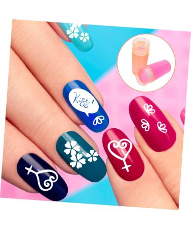 Healeved 2sets Nail Stamp Set Nail Art Pegboard Accessories Nail Polish Stampers Manicure Stamper Nail Beauty Tool Nail Accessories French Nail Stamper Clear Silica Gel Girl Scraping Board 3x3cm As Shown - Buy Online on GoSupps.com