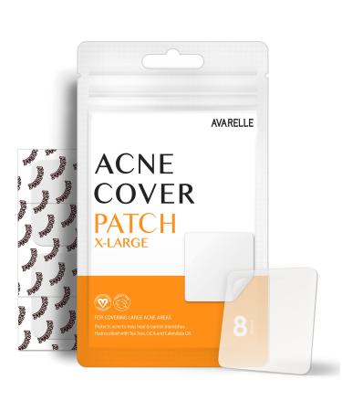 Avarelle Acne Pimple Patch (8 Count) Hydrocolloid Acne Clearing Device Acne Spot Treatment for Blemishes and Zit with Tea Tree Oil, Calendula Oil and Cica Oil for Face, Vegan, Cruelty Free Certified (SQUARE / 8 PATCHES)