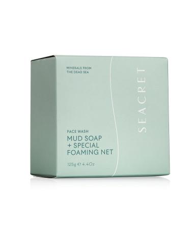 SEACRET Mud Soap with Foaming Net - Luxurious Exfoliating Cleanser for Glowing Skin | International Shipping Available - Buy Online on GoSupps.com