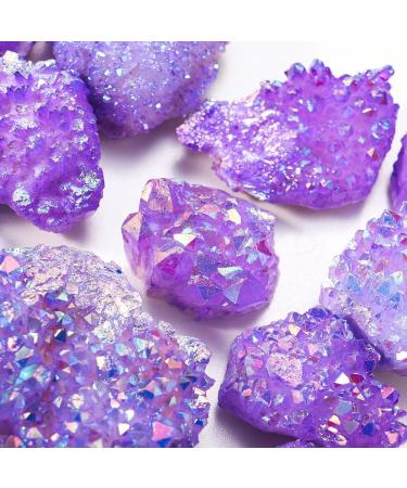 Natural Magic Natural Quartz Electroplated Purple Crystal Cluster Titanium Coating Quartz Cluster Gemstones Home Aquarium Decor ZJGIDTEM (Color : Purple Size : 300g) 300g Purple - Buy Online on GoSupps.com