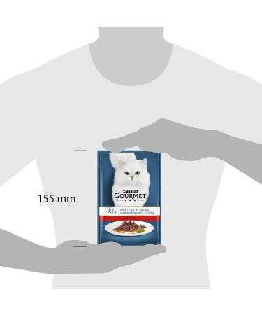 Gourmet Purina Perle Wet Cat Food Beef Fillets in Sauce - 24 Bags of 85g Each (Pack of 24 x 85g) - Buy Online on GoSupps.com
