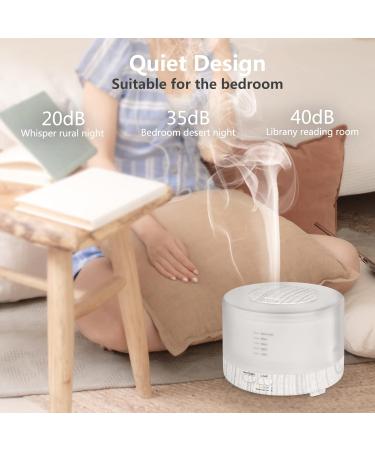 Hianjoo 500ml Aroma Diffuser & Bluetooth Humidifier - Timer & 7-Color LED for Yoga Spa Office & Bedroom - White Wood Grain - Buy Online on GoSupps.com