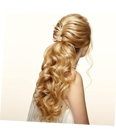 Housoutil 1 Set Wedding Hair Comb Hair Barrettes Hair Clips Bridal Tiara Wedding Bun Comb Pearl Hair Comb Pearl Hair Clip Rhinestones Bride Hair Accessories Copper Wire - Buy Online on GoSupps.com