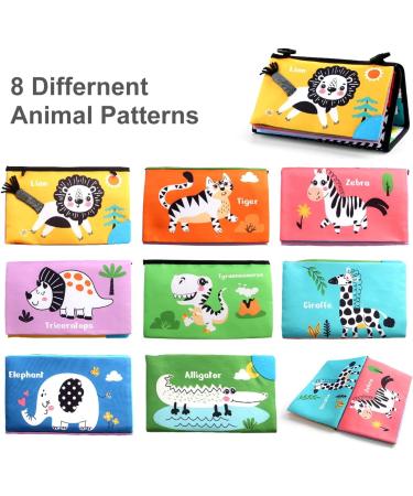 Joyfia Tummy Time Floor Mirror & High Contrast Baby Book Set for Infants | Soft Cloth Book with Teethers | Sensory Developmental Toys for Newborn Boys & Girls 0-12 Months - Buy Online on GoSupps.com
