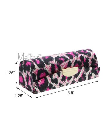 Shop Motique Animal Print Lipstick Case with Mirror - Stylish Pink White Purse Holder for Ladies - Buy Online on GoSupps.com