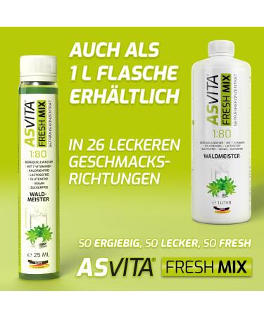 ASVITA Fresh Mix Beverage Concentrate 1:80 (25ml) - Sugar-Free Low-Calorie Syrup for Water Bubblers - 26 Delicious Flavors (Pink Grapefruit) - International Shipping Available - Buy Online on GoSupps.com