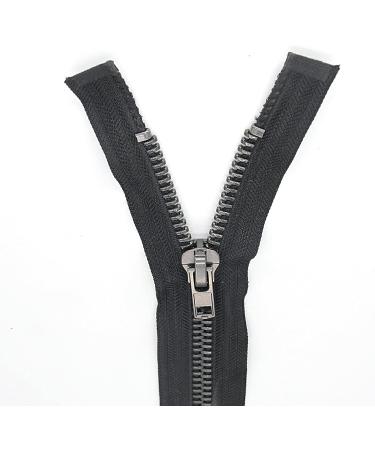 22 Inch Heavy Duty Black Nickel Metal Jacket Zipper - SHUNLI | Sewing Crafts & Replacement Zipper for Jackets, Coats, Bags & Luggage - Buy Online on GoSupps.com