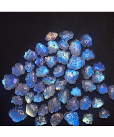 Stone Natural Blue Moonstone Sculpture Wing and Mermaid Jewelry Crystal Gift Yellow Blue Light Gemstone Jewelry Decoration Balance Gemstone Decoration ERTEYIN (Color : Cloud) - Buy Online on GoSupps.com