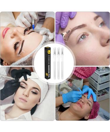 3pcs Skin Marker Pen | Eyebrow PMU Microblading Outline Pencil | White Mapping Marker for Beauty | Permanent Makeup Positioning Tools - Buy Online on GoSupps.com