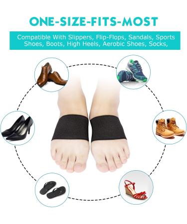 Arch support Sleeves Plantar Fasciitis Brace Compression Bands (2 Pairs) For Fallen Arches Flat Feet Bone Spurs High Arches Flat Arches Foot Pain Relief Copper Infused Wrap Straps For Women Men Medium Size - Buy Online on GoSupps.com