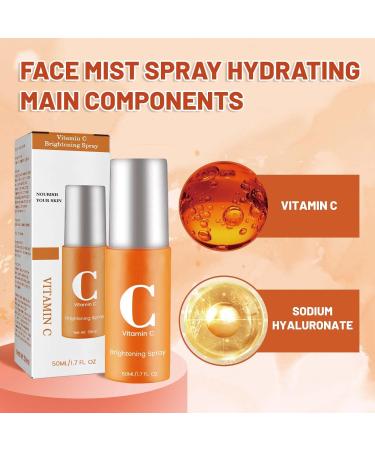 Vitamin C Face Mist VC Skin Brightening Facial Spray Skin Barrier Repair Improve Uneven Skin Relieves Dark Spots Spray Moisturiser VC Hydrating Serum Spray Deeply Moisturizing - Buy Online on GoSupps.com