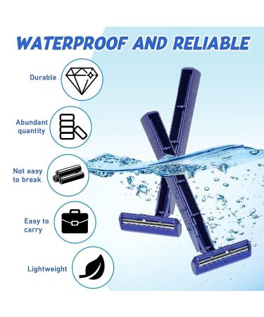 Stainless Steel Twin Blade Disposable Razors for Men - 200 Pack | Portable & Multipurpose Men's Shaving Razor for Travel and Bathing - Buy Online on GoSupps.com