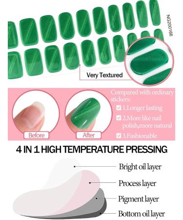 Ebanku 20 PCS Semi Cured Gel Nail Strips - Full Wraps Adhesive Stickers with Nail File - UV/LED Lamp Required - Buy Online on GoSupps.com