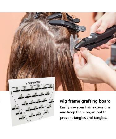Hair Extension Board Wig Sectioning Display Grafting Plate Hair Hanger Hair Extension Holder Acrylic Board with Clip for Hairpieces body white - Buy Online on GoSupps.com