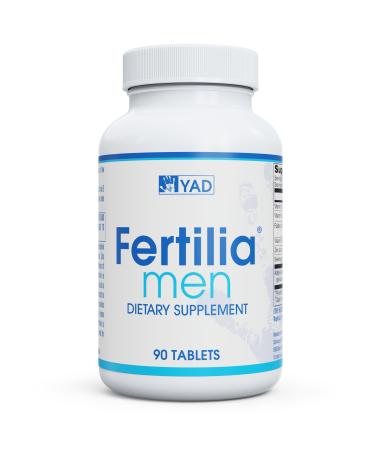 Fertilia Men Men s Fertility Support - Pre-Conception Supplement with L-Carnitine Zinc & Antioxidants Non-GMO Gluten-Free Dairy-Free - 90 Tablets 3 Month Supply