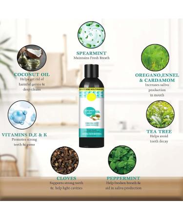 Buy Oralhoe Coconut Mint Mouthwash | Coconut Oil Pulling for Teeth Whitening & Fresh Breath (2PC) - Buy Online on GoSupps.com