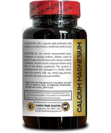 Calcium Magnesium Complex - Calcium & Magnesium Muscle & Immune Support Nerves Multi Minerals Blend Vitamin D3 for Bone Non-GMO Gluten-Free - 2 Bottles 240 Capsules - Buy Online on GoSupps.com